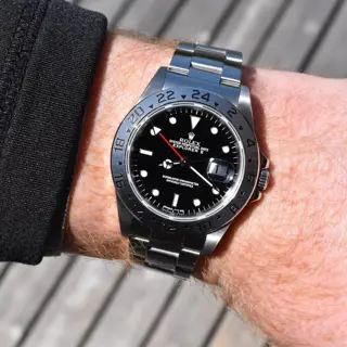 1997 Rolex Explorer II 40mm Stainless Steel Black Dial 16570 Box & Papers