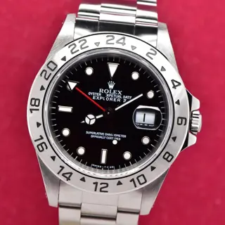 1997 Rolex Explorer II 40mm Stainless Steel Black Dial 16570 Box & Papers