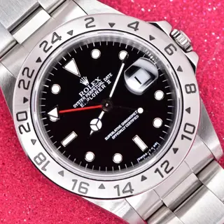1997 Rolex Explorer II 40mm Stainless Steel Black Dial 16570 Box & Papers