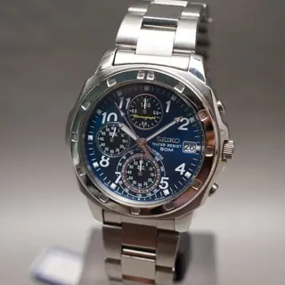 Unworn NOS Seiko SKS043P1 V657 Blue Dial Quartz Chronograph Watch - $110
