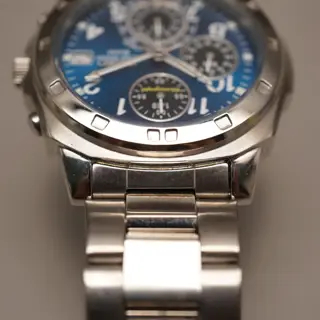 Unworn NOS Seiko SKS043P1 V657 Blue Dial Quartz Chronograph Watch - $110