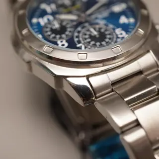 Unworn NOS Seiko SKS043P1 V657 Blue Dial Quartz Chronograph Watch - $110
