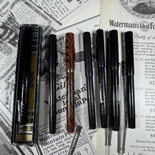 7 Vintage Waterman Flex Pens, WET NOODLES, Super Flex, Rares, and more