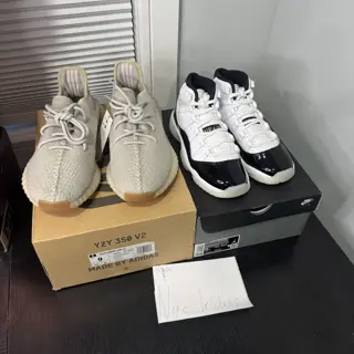yzy 350 sesame Sz 9 DS $190 j11 gratitude Sz 5Y DS $100