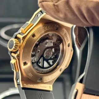 2011 Hublot Big Bang Chronograph 44mm 301.PM.1780.RX Rose Gold Black Dial - $11,400