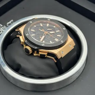 2011 Hublot Big Bang Chronograph 44mm 301.PM.1780.RX Rose Gold Black Dial - $11,400