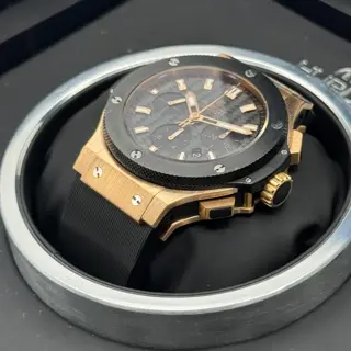 2011 Hublot Big Bang Chronograph 44mm 301.PM.1780.RX Rose Gold Black Dial - $11,400