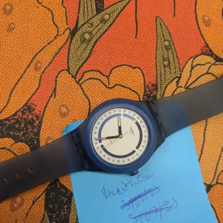Swatch X Hodinkee Sistem51 Stoplight Neon Remix Watch