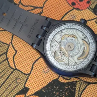 Swatch X Hodinkee Sistem51 Stoplight Neon Remix Watch