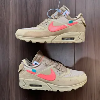 size 11 off-white Nike air max 90 desert ore (og all, used 1-2x, sole nipples, insole logo clean) $400 shipped