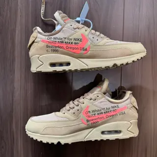 size 11 off-white Nike air max 90 desert ore (og all, used 1-2x, sole nipples, insole logo clean) $400 shipped