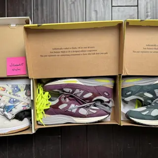 Nike SB Dunk High Rammellzee size 12, New Balance 991v2 Patta Sea Moss and Pickled Beet size 11.5