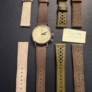 UNDONE Vintage Killy “Beautifully Beige” 40 mm Chronograph with FOUR Straps $140
