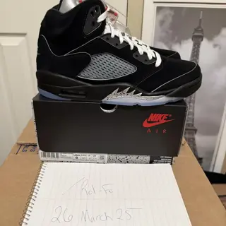 Black metallic 5, size 9, DS, $300 shipped