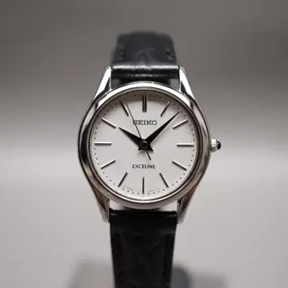 Seiko Exceline SWDL209 4J41 Dia-Shield White Dial Ladies Quartz Watch - $120