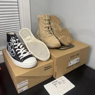 yzy tactical boot sand Sz 10.5U of all $70 vivienne Westwood Sz 42U of all $100