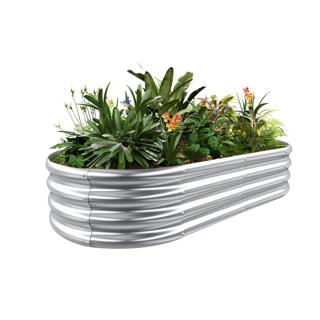 Land Guard 4' x 2' Galvanized Raised Garden Bed Kit