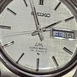 Seiko Lord Matic white linen dial [5606-7010] $330
