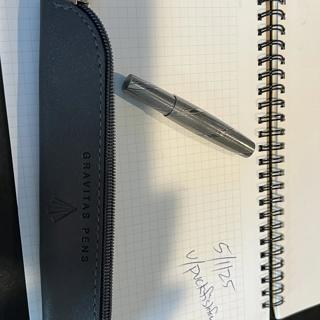 Gravitas Damascus Dinkey with new JOWO F nib and kaweco folding converter
