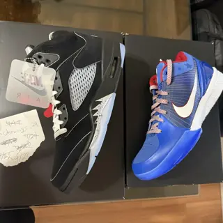Metallic 5 Reimagined Size 9 $340 Shipped & Philly Kobe 4 Size 8.5 $260 Shipped! ADD 4% for invoice.