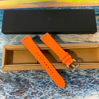 Christopher Ward 20mm Aquaflex Strap - Orange - NEW