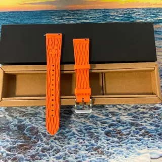Christopher Ward 20mm Aquaflex Strap - Orange - NEW