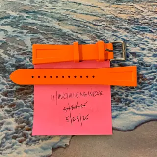 Christopher Ward 20mm Aquaflex Strap - Orange - NEW