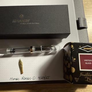 Majohn C4, Anderson Pens 1.1 #6 nib, Diamine Writers Blood 80ml