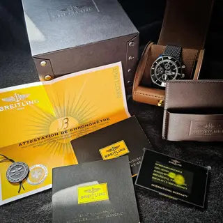 Breitling Superocean Heritage II Chronograph - 46MM - Black Dial - Full Set - Rubber Strap - A1331212/BF78
