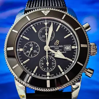 Breitling Superocean Heritage II Chronograph - 46MM - Black Dial - Full Set - Rubber Strap - A1331212/BF78