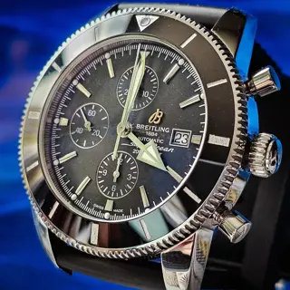Breitling Superocean Heritage II Chronograph - 46MM - Black Dial - Full Set - Rubber Strap - A1331212/BF78