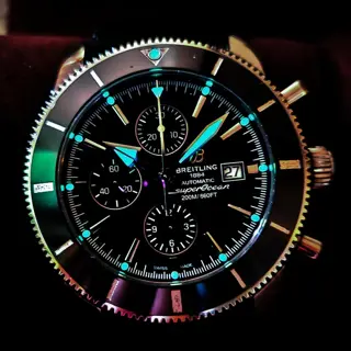 Breitling Superocean Heritage II Chronograph - 46MM - Black Dial - Full Set - Rubber Strap - A1331212/BF78