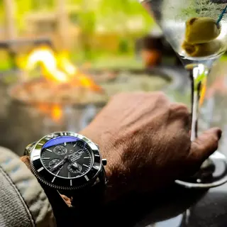 Breitling Superocean Heritage II Chronograph - 46MM - Black Dial - Full Set - Rubber Strap - A1331212/BF78