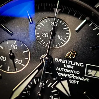 Breitling Superocean Heritage II Chronograph - 46MM - Black Dial - Full Set - Rubber Strap - A1331212/BF78