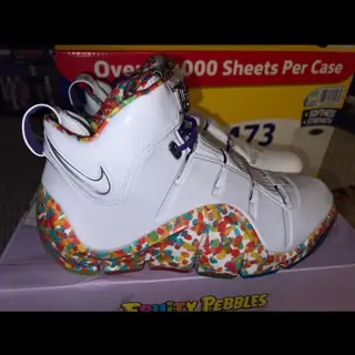 Lebron James 4 Fruity Pebbles tried on multiple times never worn out Size 11 $180 Shipped