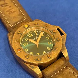 Corrigia Bronze 01 Green Burst Dial 46mm