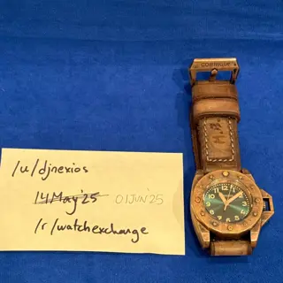 Corrigia Bronze 01 Green Burst Dial 46mm