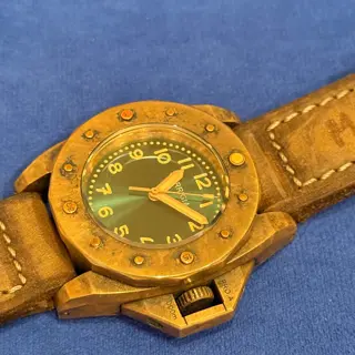 Corrigia Bronze 01 Green Burst Dial 46mm