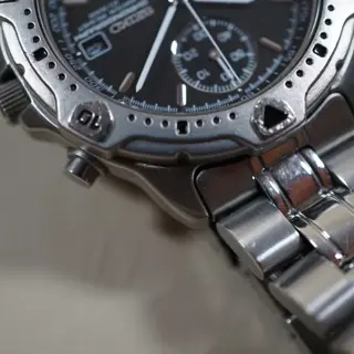 Seiko SBDP013 7T62 Black Dial "Speedmaster" Quartz Chronograph - $110