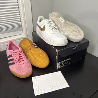 Nike af1 snakeskin 9 $50 Adidas gazelle pink Sz 9M $50