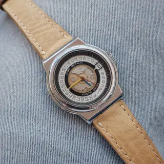 1980s Fortis Logo Metalic “Skeleton” Quartz | $90