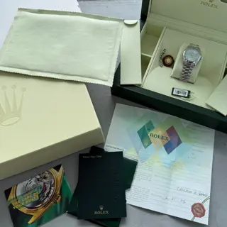 36mm Rolex Platinum President 118206 Glacier Blue Dial – Serviced - Box + Papers