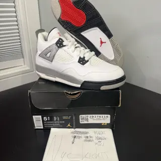 Jordan 4 white cement 2016 Sz 5.5y DS $260