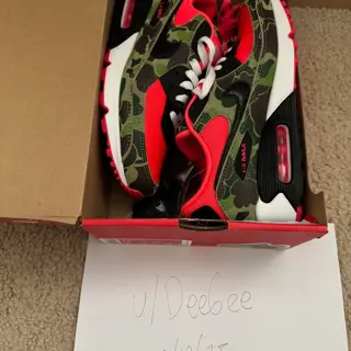 Air max reverse duck camo size 8.5 mens $90 shipped.