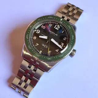 Nodus x WatchCrunch Flyboy Sector II, bracelet and Zero Pass strap, box and papers