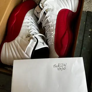 Jordan 12 Cherry $90, Jordan 4 military Blue $125, Jordan Air Ship Corporate Got ‘Em $50, Nike Terminator High $35; Sizes 10.5-11