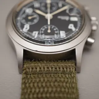 Vintage Exalt 776.101 ETA 7760 Black Dial Swiss Automatic Chronograph Watch - $620