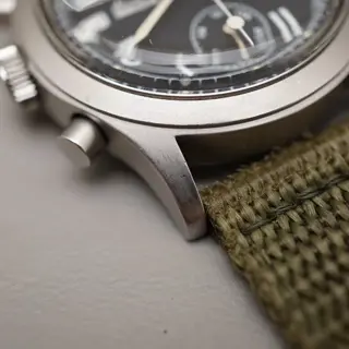 Vintage Exalt 776.101 ETA 7760 Black Dial Swiss Automatic Chronograph Watch - $620