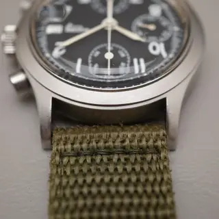 Vintage Exalt 776.101 ETA 7760 Black Dial Swiss Automatic Chronograph Watch - $620