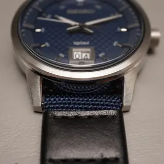 Unworn Seiko SUR287P1 6N76 Textured Blue Dial Big Date 41Mm Quartz Watch - $100